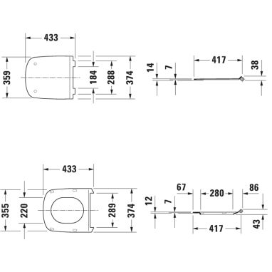 DURAVIT Сиденье с крышкой для унитаза soft-close DuraStyle (0063790000)