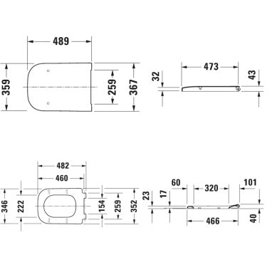 DURAVIT Сиденье с крышкой для унитаза soft-close Happy D.2 (0064690099)