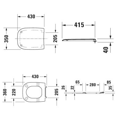 DURAVIT Сидение для унитаза D-Code (0067310099)