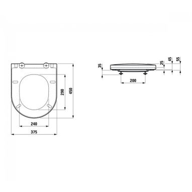 LAUFEN Сиденье для унитаза с микролифтом Sonar (H8933410000001)