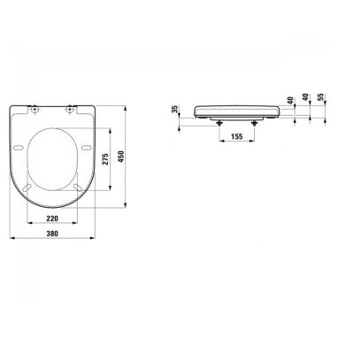 LAUFEN Сидение для унитаза PRO S (H8969503000001)