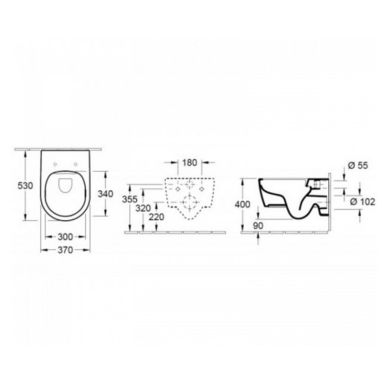VILLEROY&BOCH Сиденье с крышкой для унитаза Slim soft-closing Avento (9M87S101)