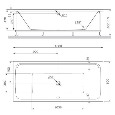 AM.PM Ванна акриловая Inspire 2.0 W52A-180-080W-A