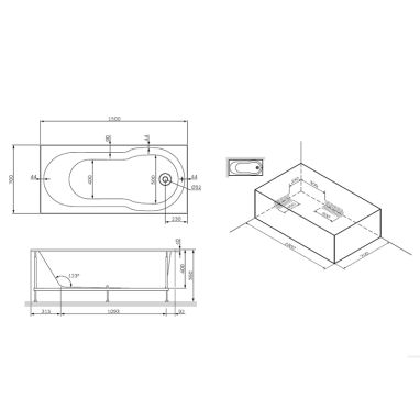 AM.PM Ванна акриловая X-Joy W88A-150-070W-A
