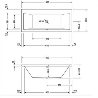 DURAVIT Ванна акриловая Vero (700135000000000)