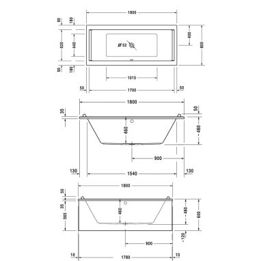 DURAVIT Ванна акрилова Starck tubs & showers (700338000000000)