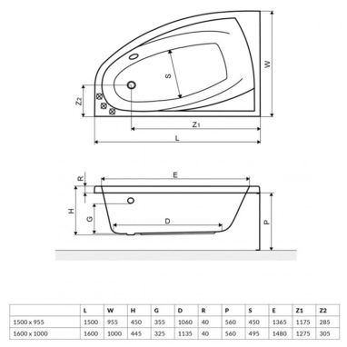 EXCELLENT Ванна акриловая Aquaria Comfort (WAEX.AQP16WH)
