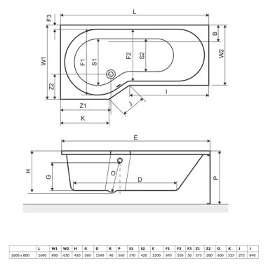 EXCELLENT Ванна акриловая Be Spot (WAEX.BSP16WH)