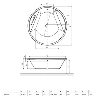 EXCELLENT Ванна акриловая Creat ARC (WAEX.GRE16WH)