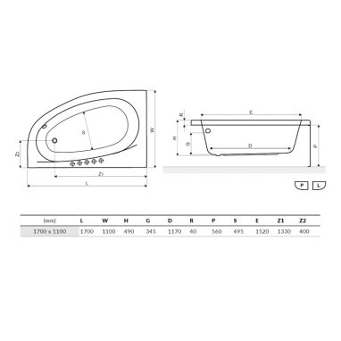 EXCELLENT Ванна акриловая Kameleon (WAEX.KML17WH)