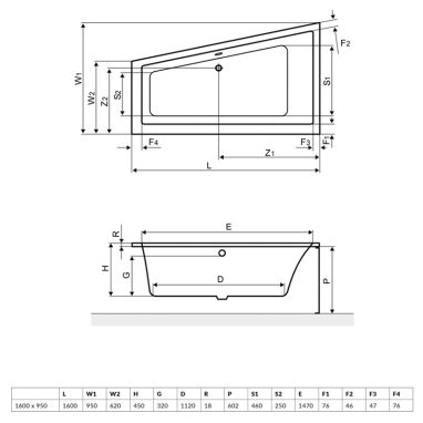 EXCELLENT Ванна акриловая M-Sfera Slim (WAEX.MSL16WHS)