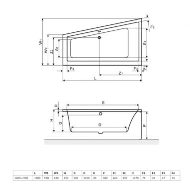 EXCELLENT Ванна акриловая M-Sfera (WAEX.MSL16WH-BN)