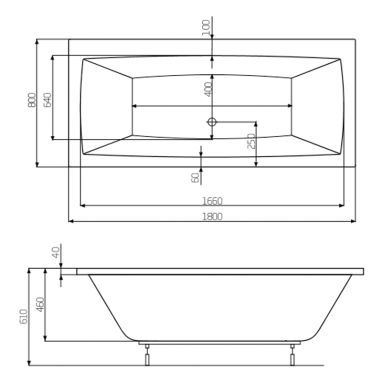 ROCA Ванна акриловая Vita (A24T074000)
