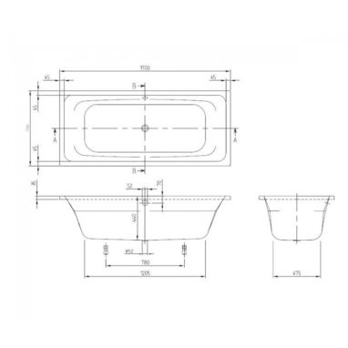 VILLEROY&BOCH Ванна акриловая Avento (UBA170AVN2V-01)